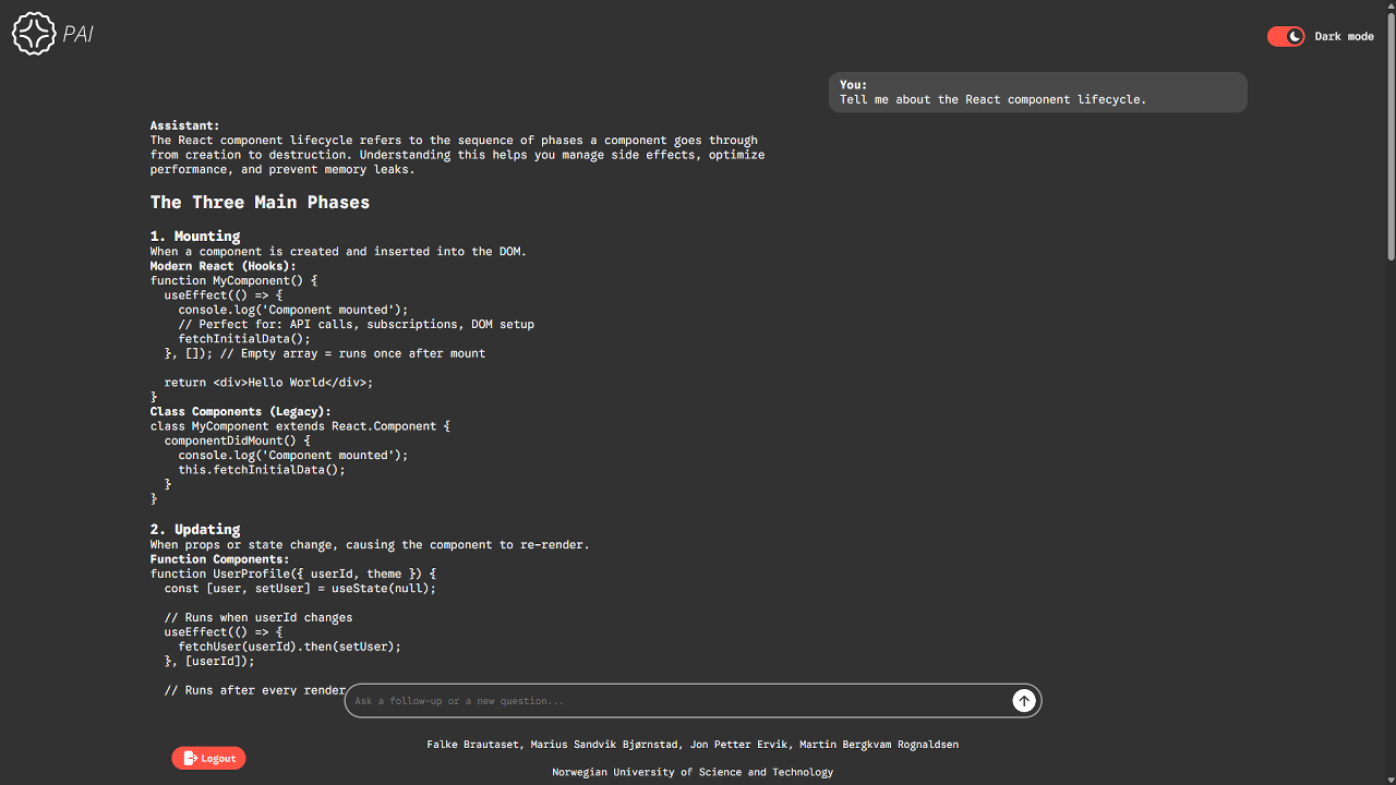 image of PAI Chatbot